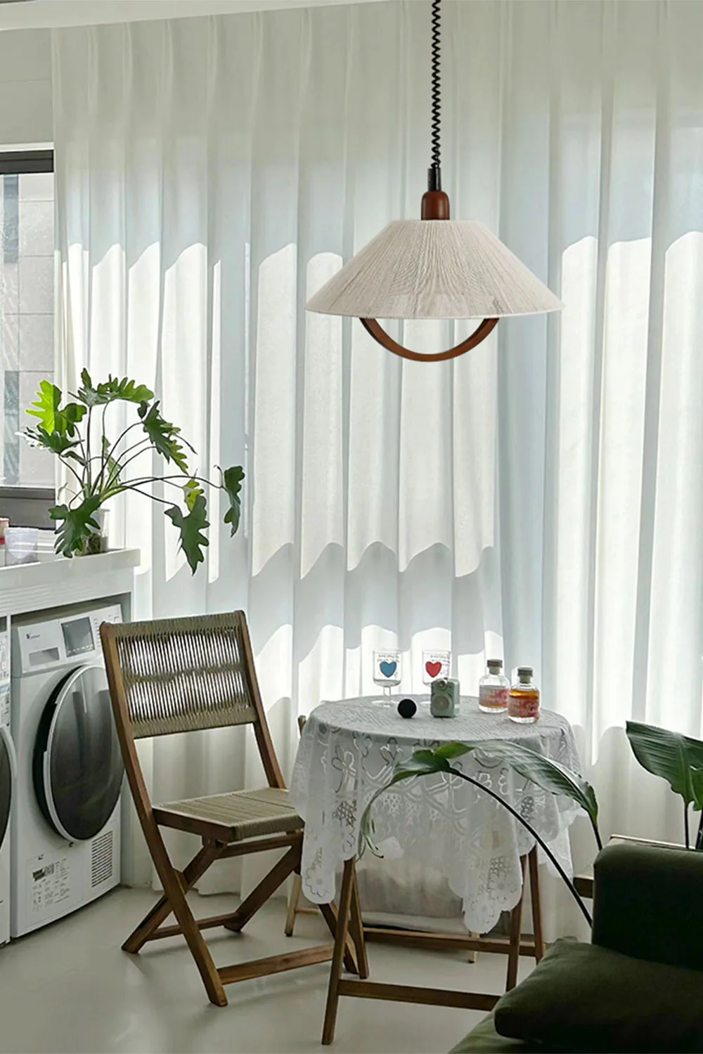 Vintage Cotton Pendant Lamp - Image 20