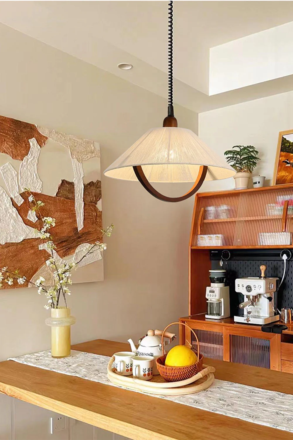 Vintage Cotton Pendant Lamp - Image 21