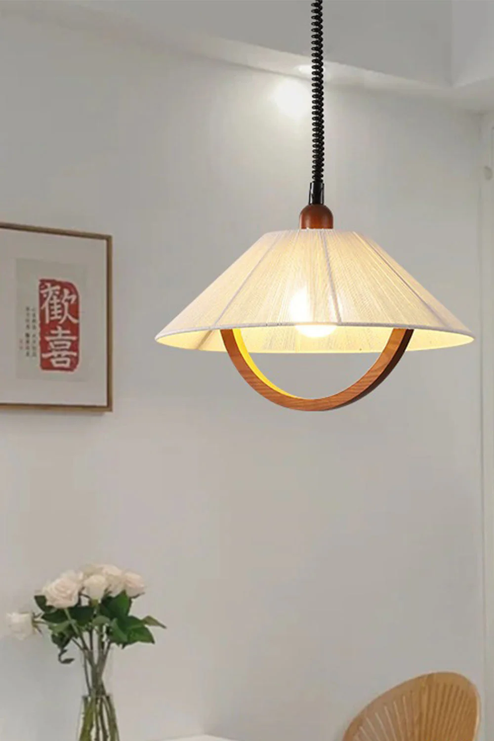 Vintage Cotton Pendant Lamp - Image 23
