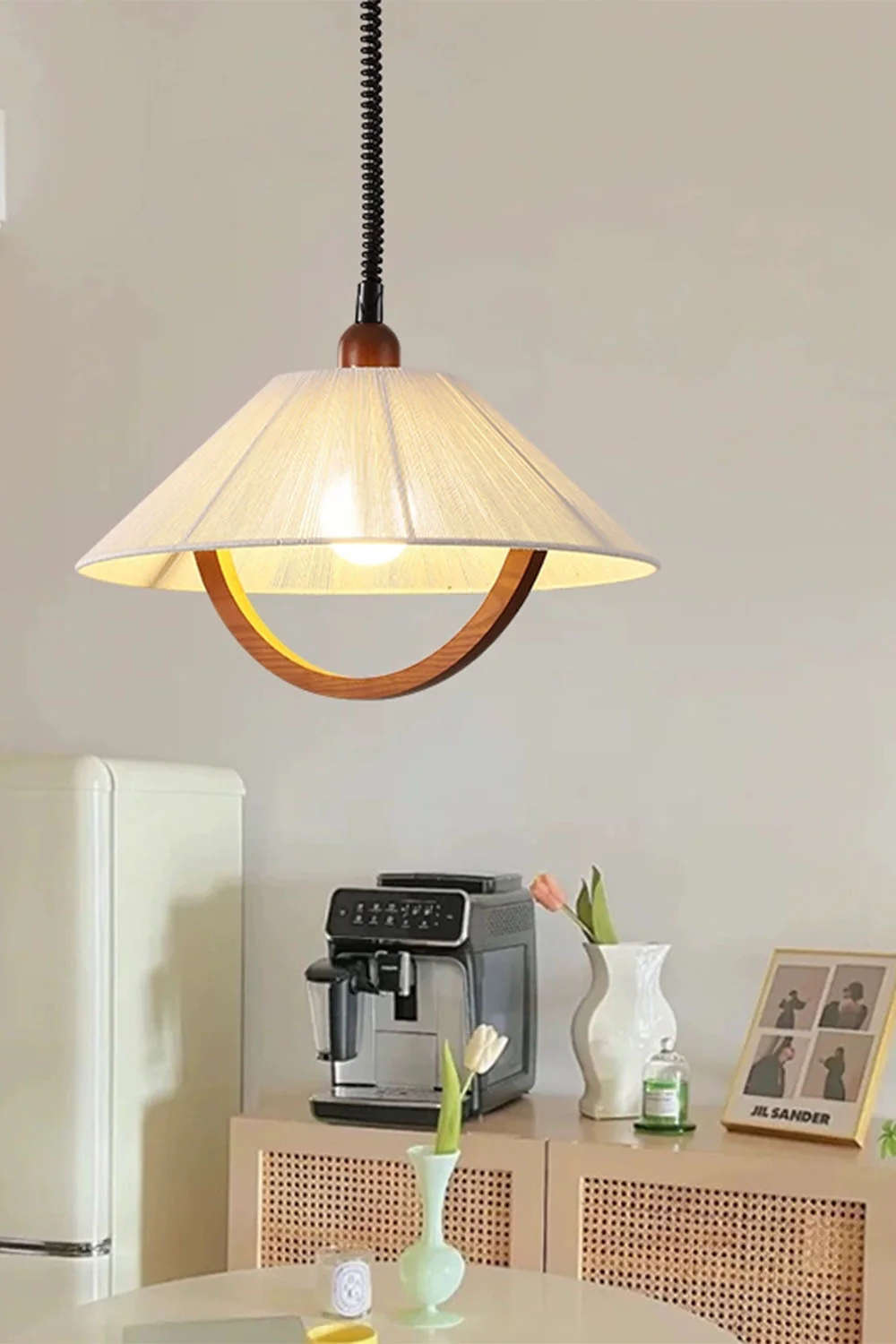 Vintage Cotton Pendant Lamp - Image 9