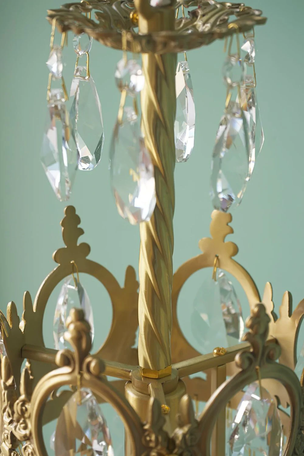 Vintage Crystal Crown Sconce - Image 20