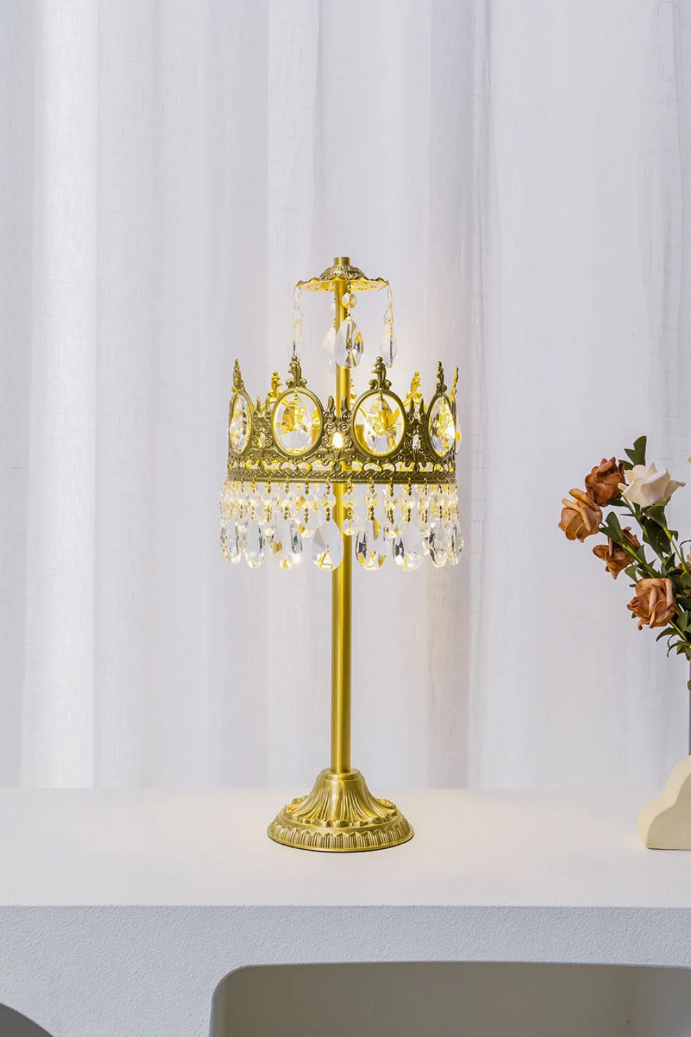 Vintage Crystal Table Lamp - Image 20