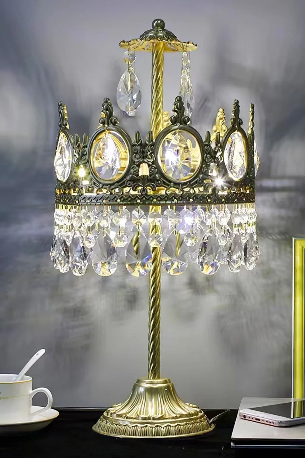 Vintage Crystal Table Lamp - Image 23