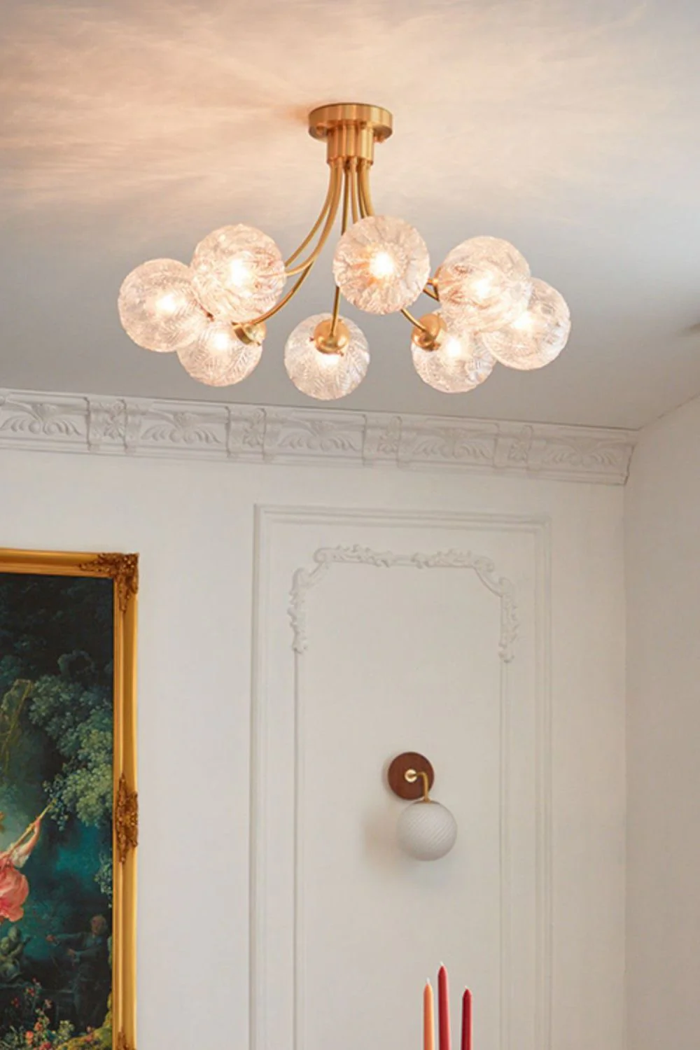 Vintage Glass Ceiling Lamp - Image 5