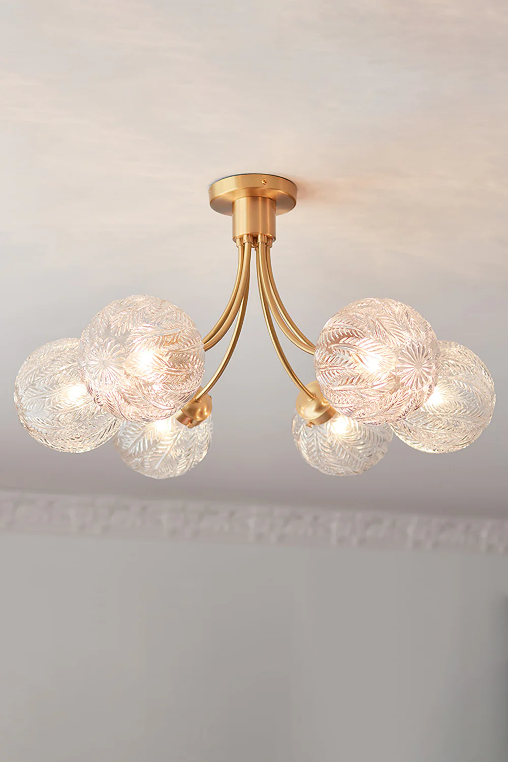 Vintage Glass Ceiling Lamp - Image 8