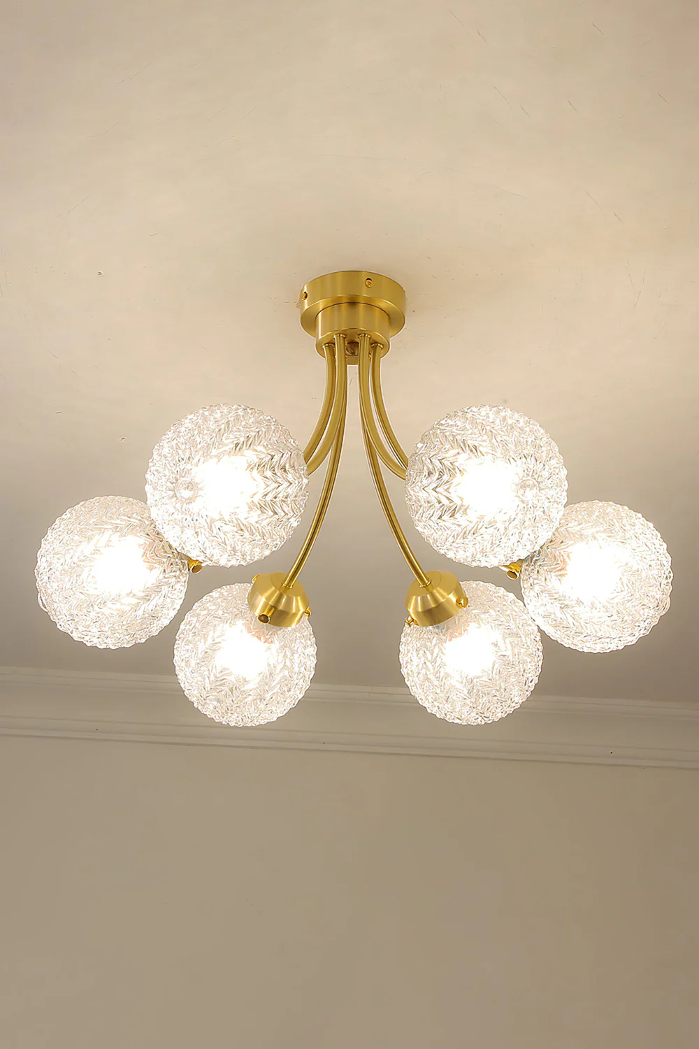 Vintage Glass Ceiling Lamp - Image 9