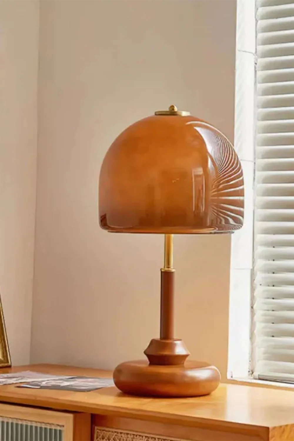 Vintage Glass Mushroom Table Lamp - Image 10
