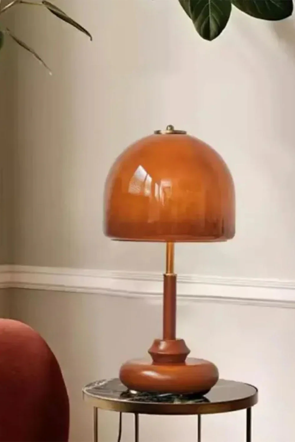 Vintage Glass Mushroom Table Lamp - Image 11