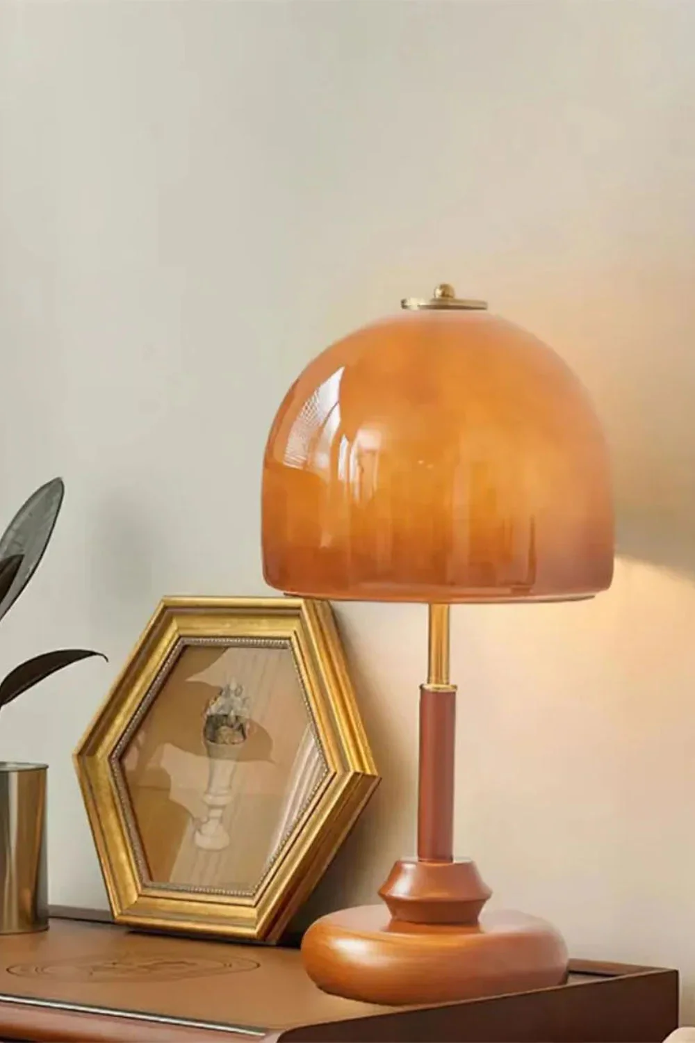 Vintage Glass Mushroom Table Lamp - Image 12
