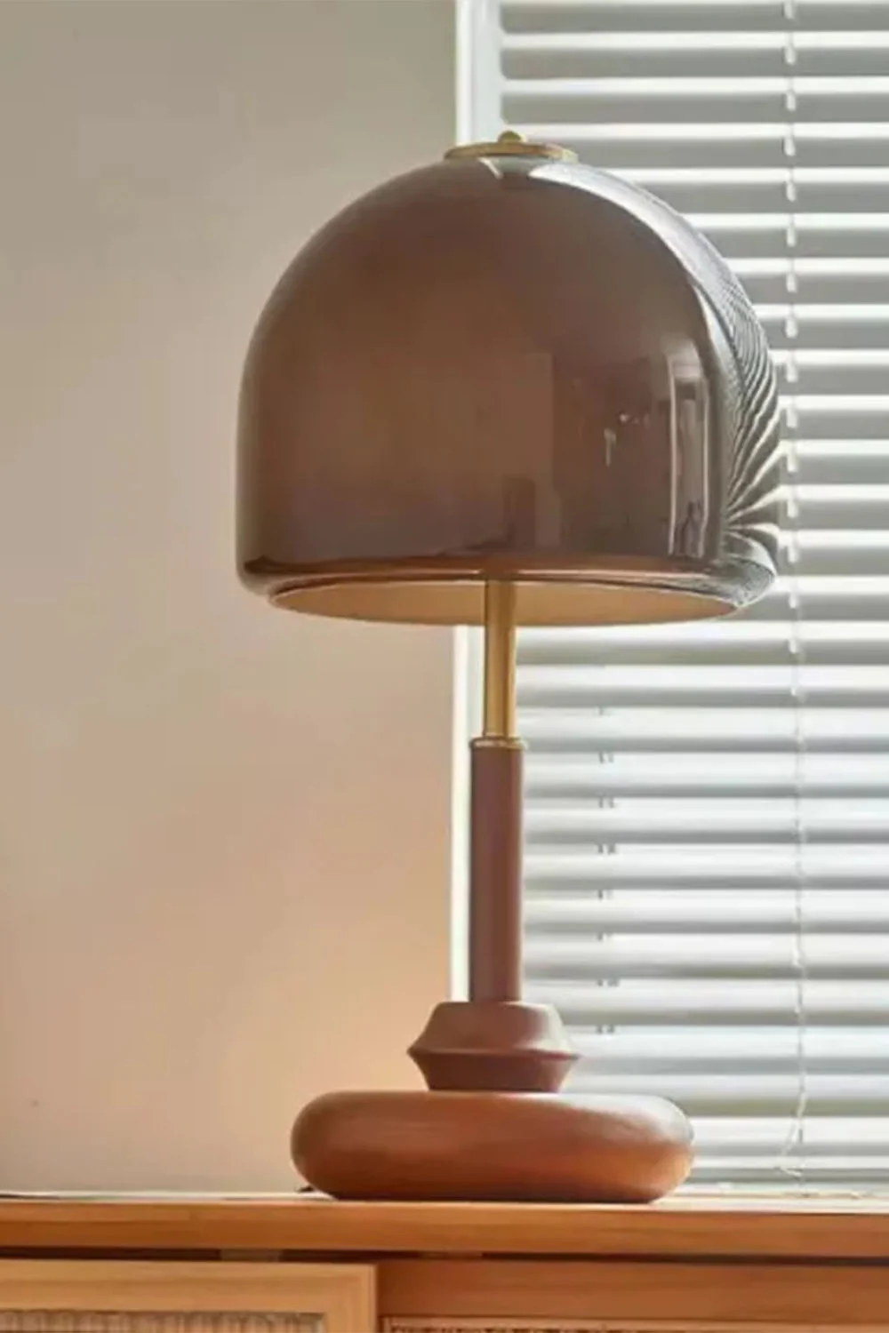 Vintage Glass Mushroom Table Lamp - Image 14