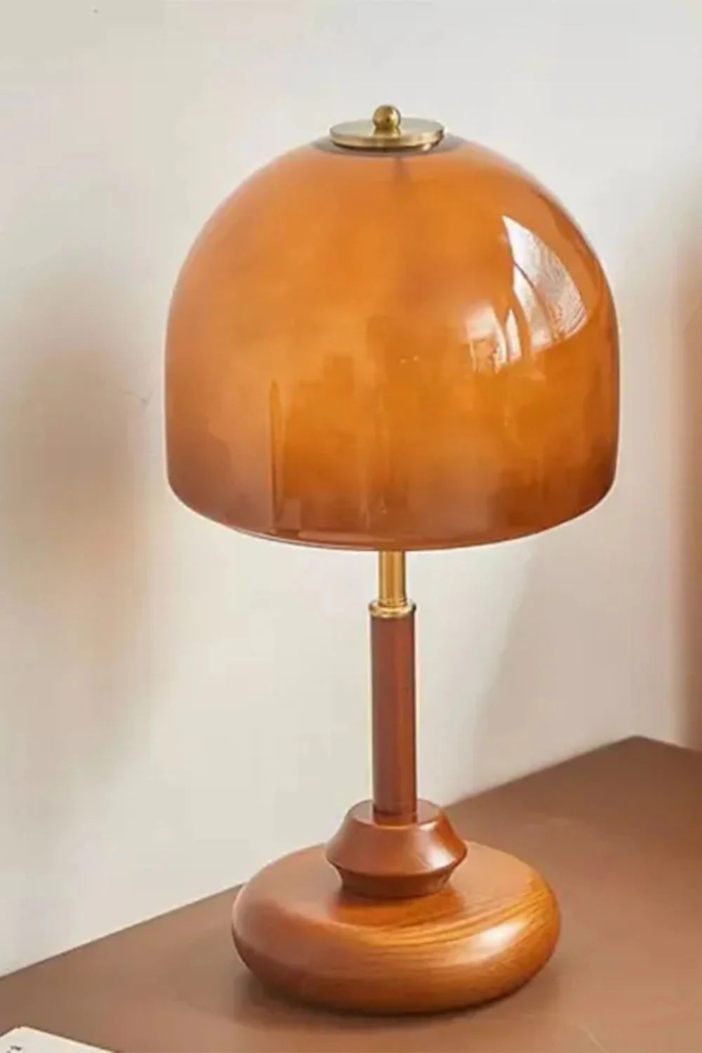 Vintage Glass Mushroom Table Lamp - Image 7