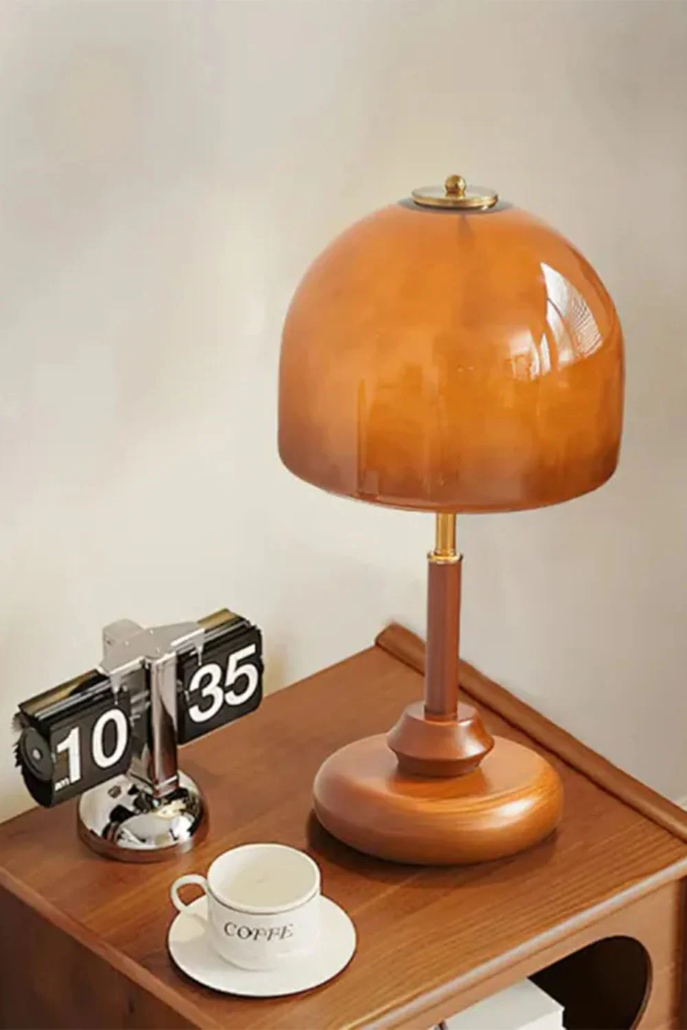 Vintage Glass Mushroom Table Lamp - Image 8