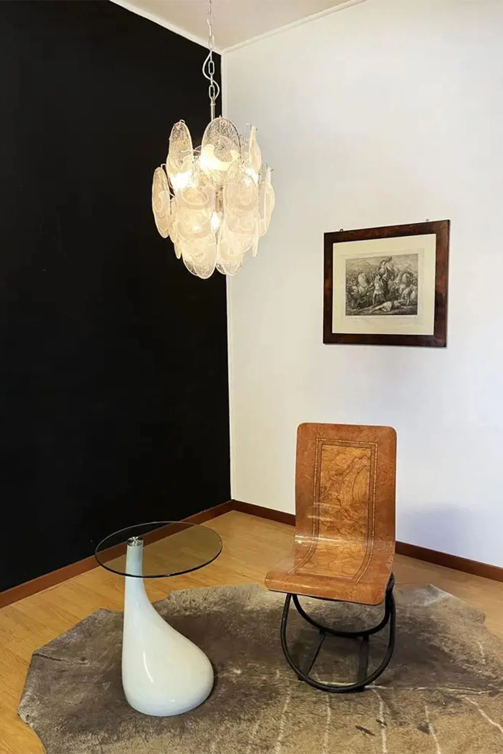 Vintage Italian Art Chandelier - Image 3