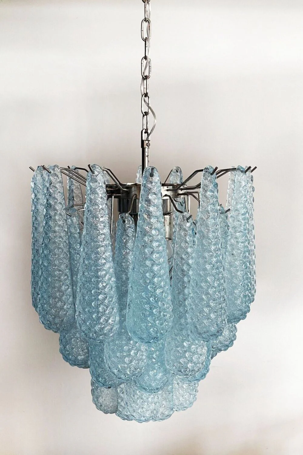 Vintage Italian Blue Art Teardrop Chandelier - Image 6