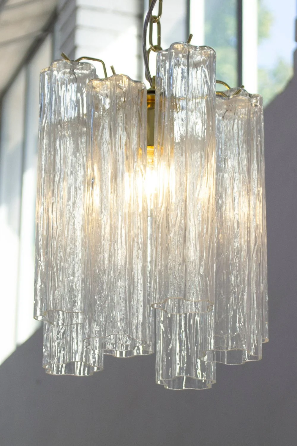Vintage Art Glass Tronchi Pendant Light - Image 3