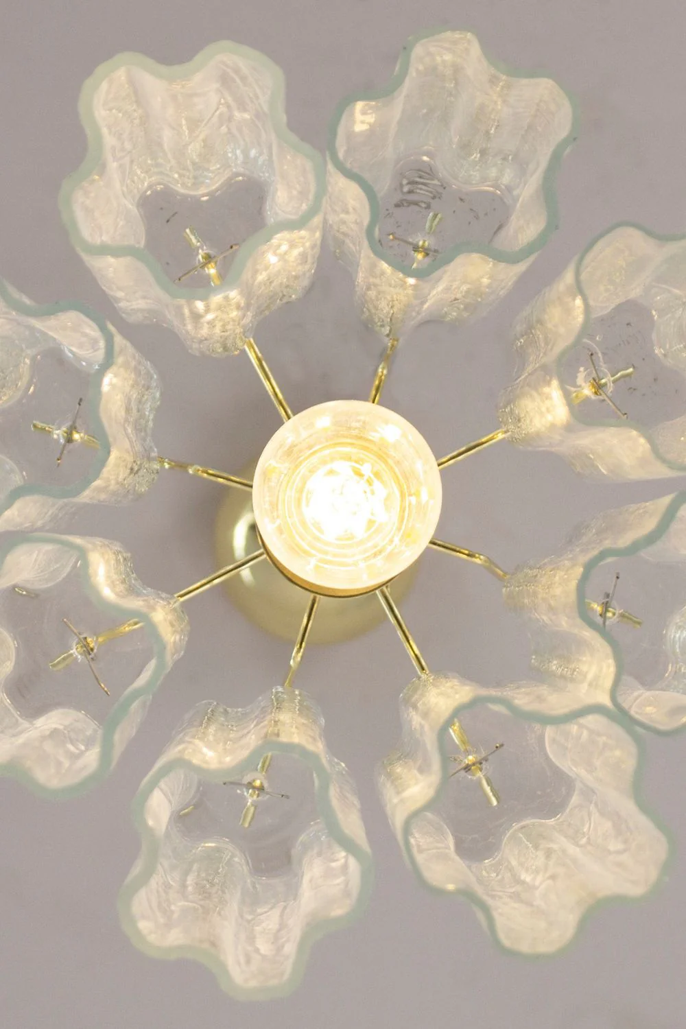 Vintage Art Glass Tronchi Pendant Light - Image 9