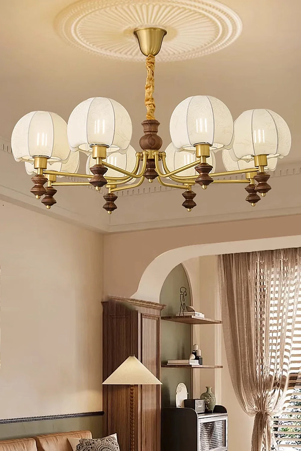 Vintage Mushroom Head Chandelier - Image 6