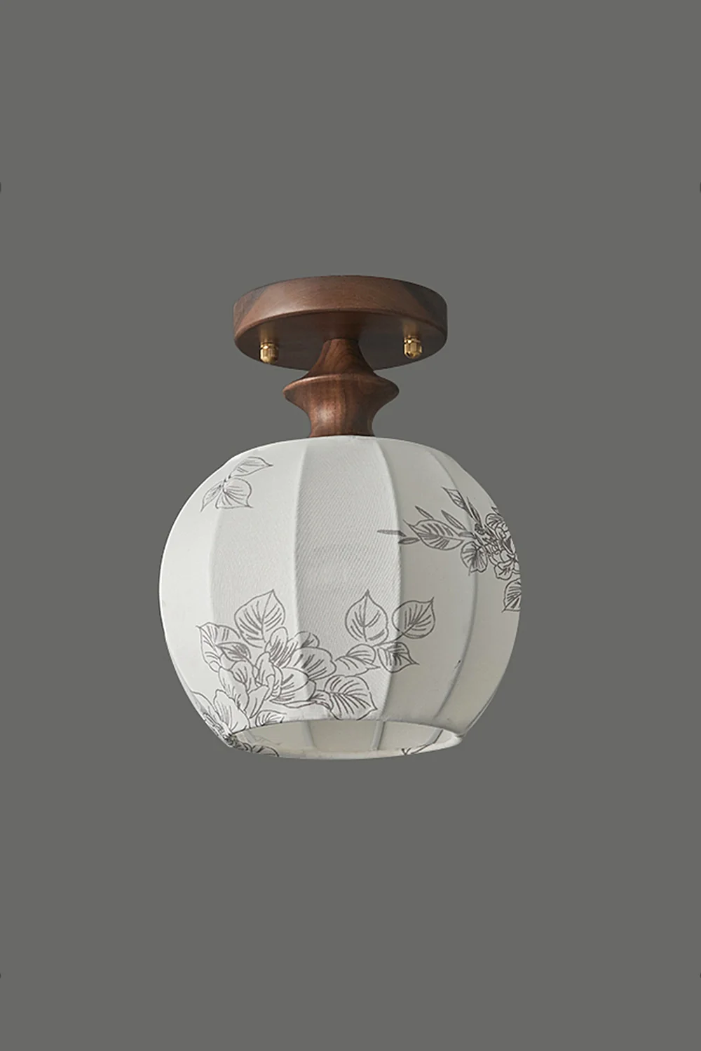 Vintage Walnut Ceiling Light - Image 8