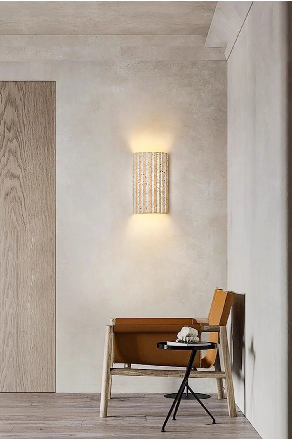 Vintage Yellow Travertine Wall Lamp - Image 10