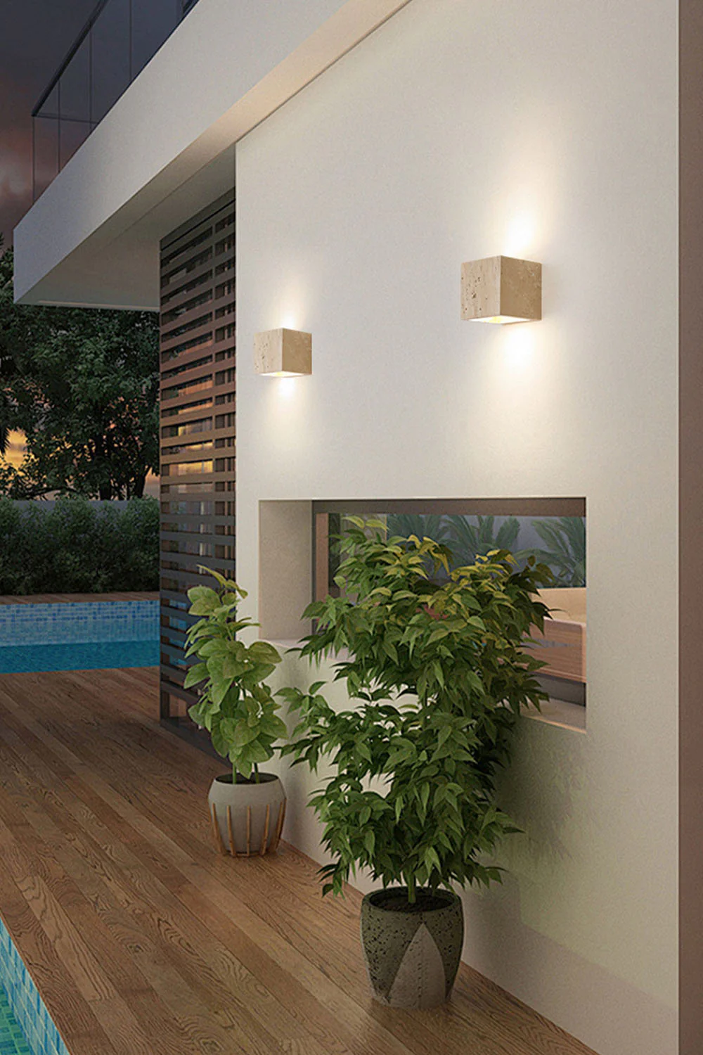 Vintage Yellow Travertine Wall Lamp - Image 12