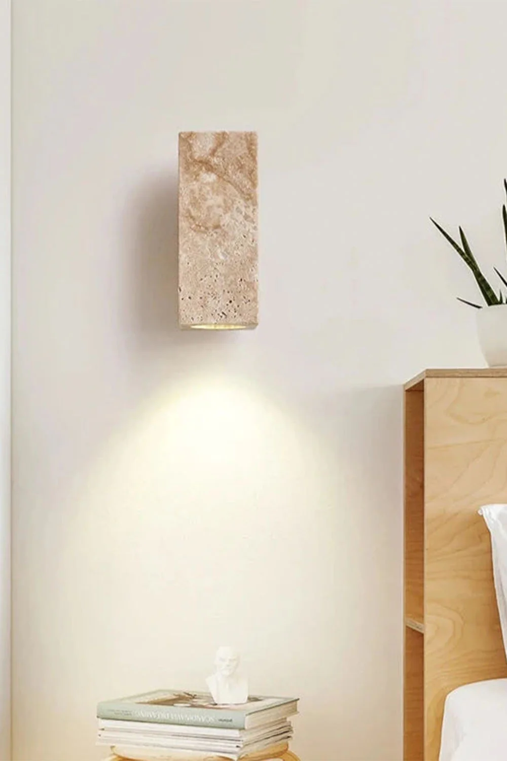 Vintage Yellow Travertine Wall Lamp - Image 15