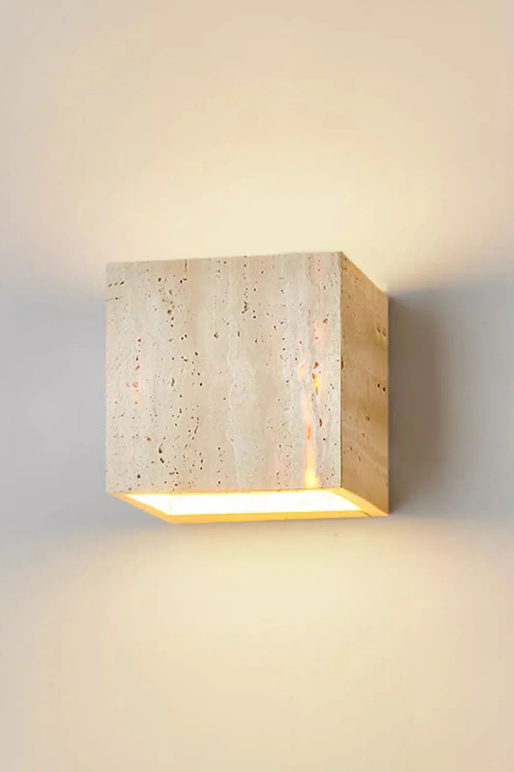 Vintage Yellow Travertine Wall Lamp - Image 3