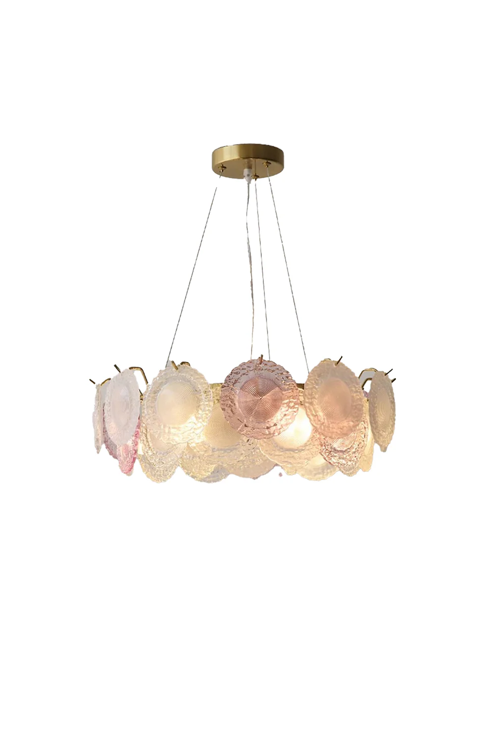 Vistosi-Style Glass Disc Chandelier