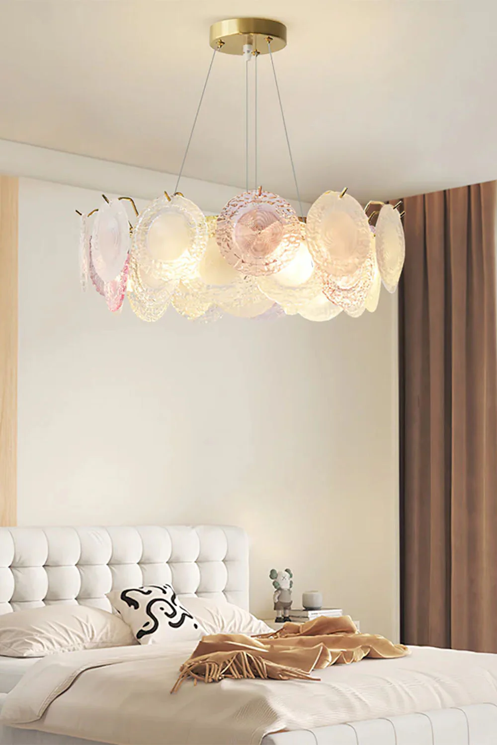 Vistosi-Style Glass Disc Chandelier - Image 2