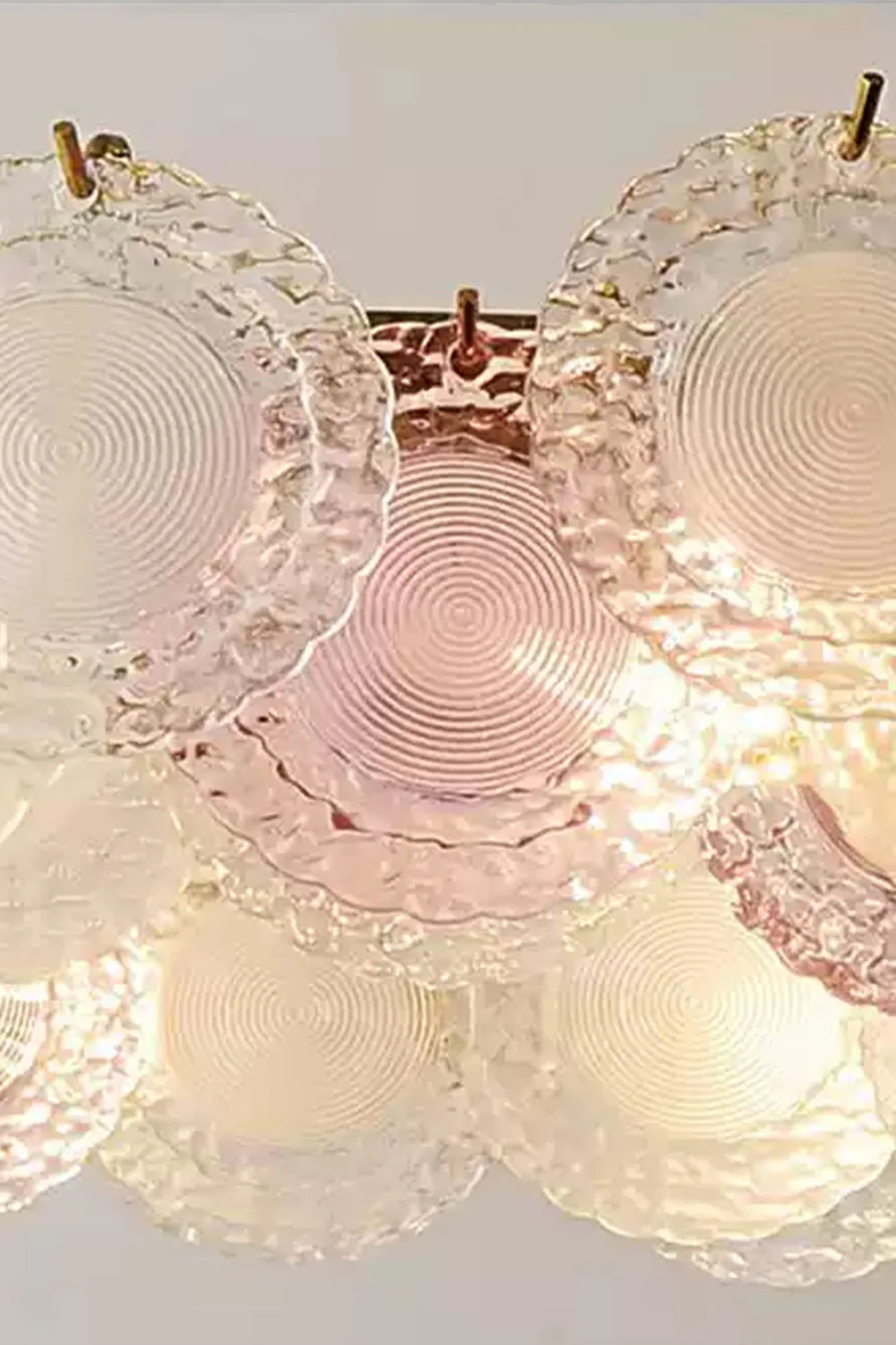 Vistosi-Style Glass Disc Chandelier - Image 7