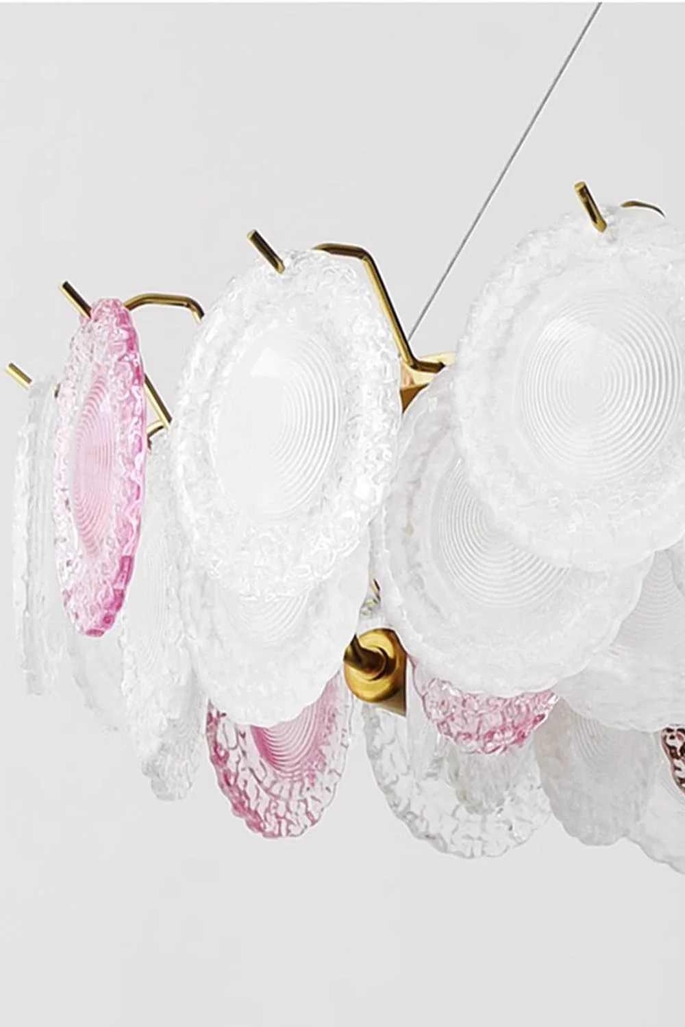 Vistosi-Style Glass Disc Chandelier - Image 8