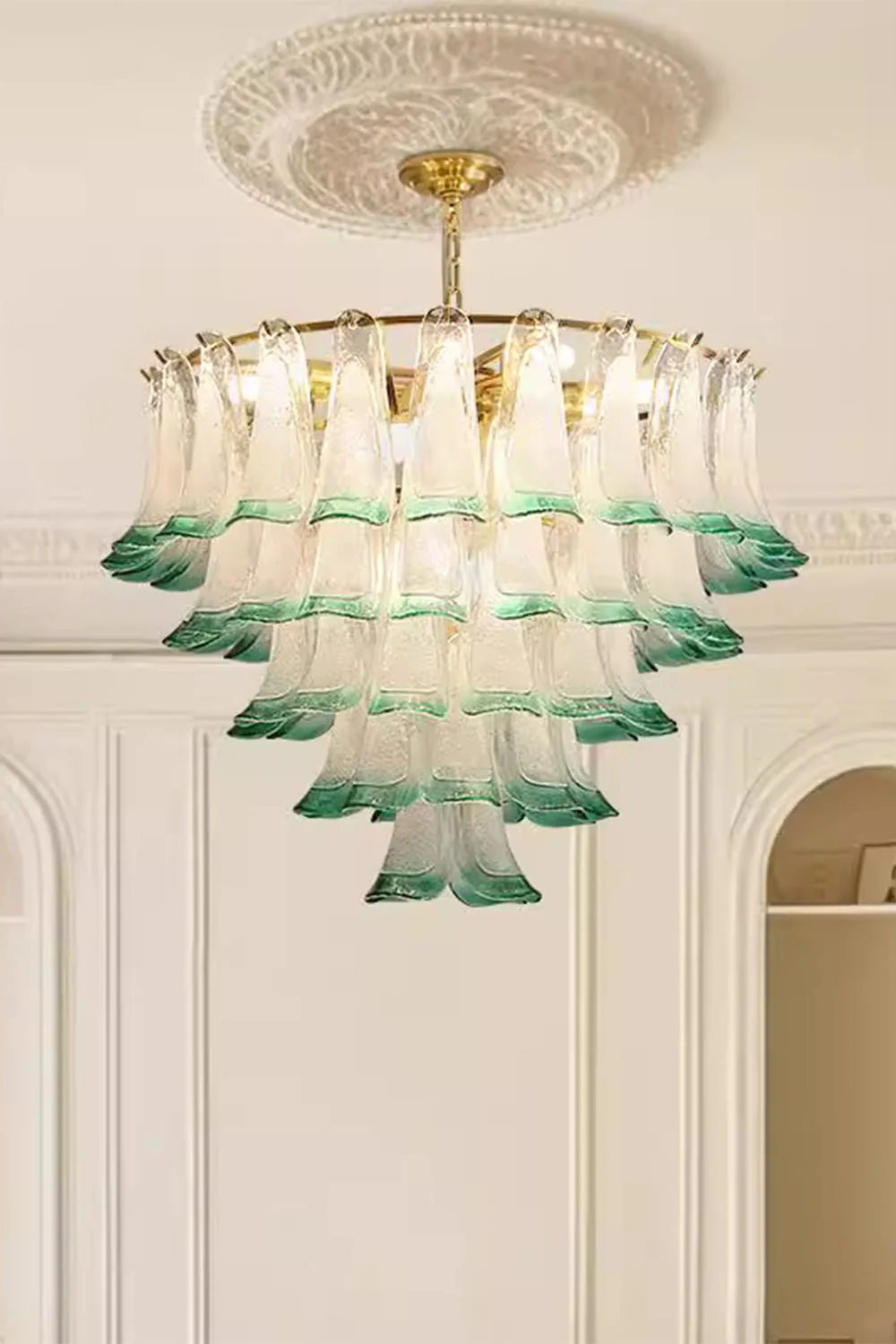 Vistosi-Style Glass Petal Chandelier - Image 11