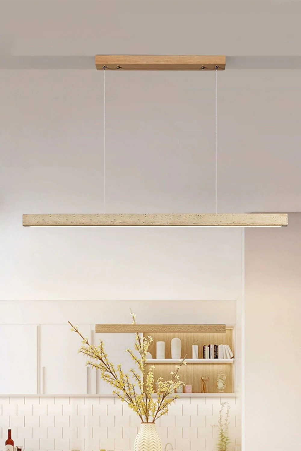 Wabi-sabi Minimalist Long Chandelier - Image 3