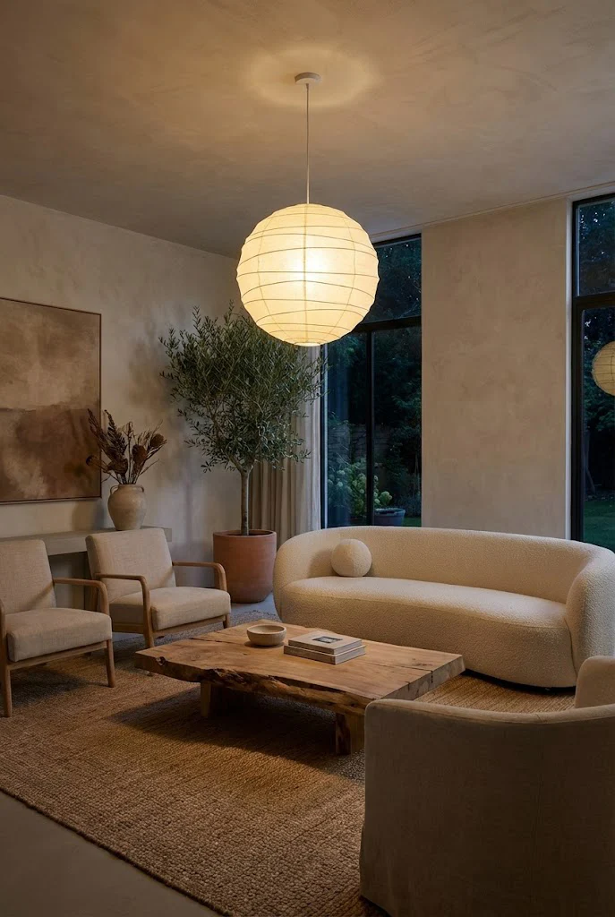 Washi Paper 45D Pendant Lamp - Image 3