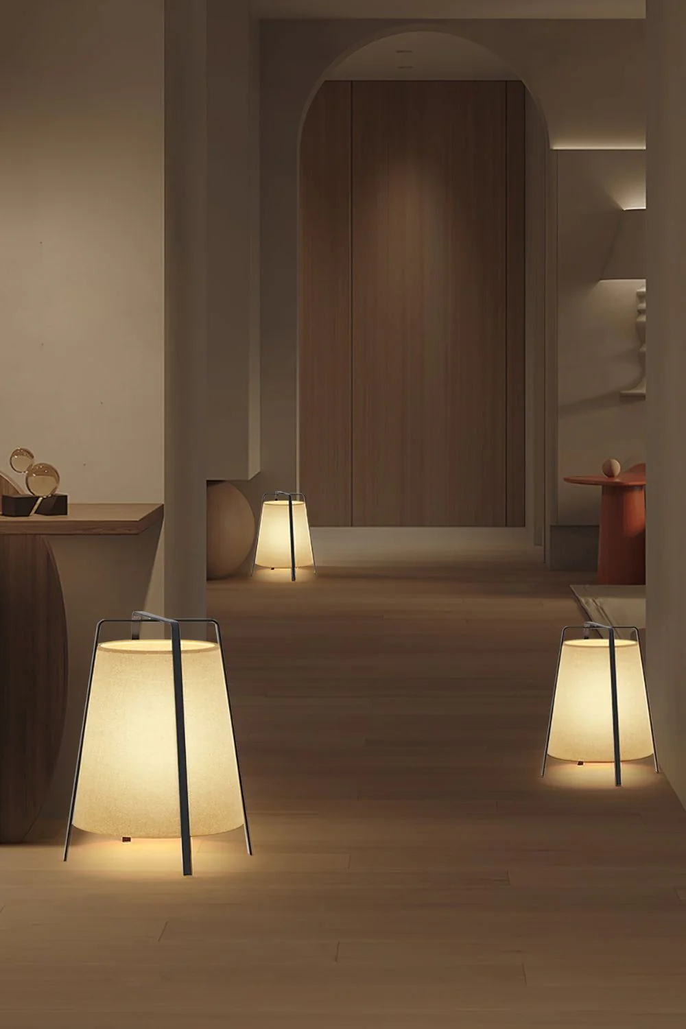 Washi Paper cylinder Table Lamp - Image 36