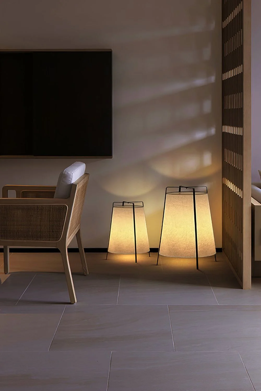 Washi Paper cylinder Table Lamp - Image 39