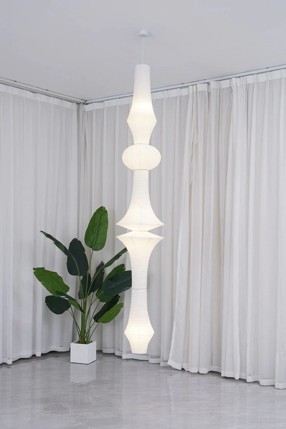 Washi Paper E Ceiling Lamp - Image 25