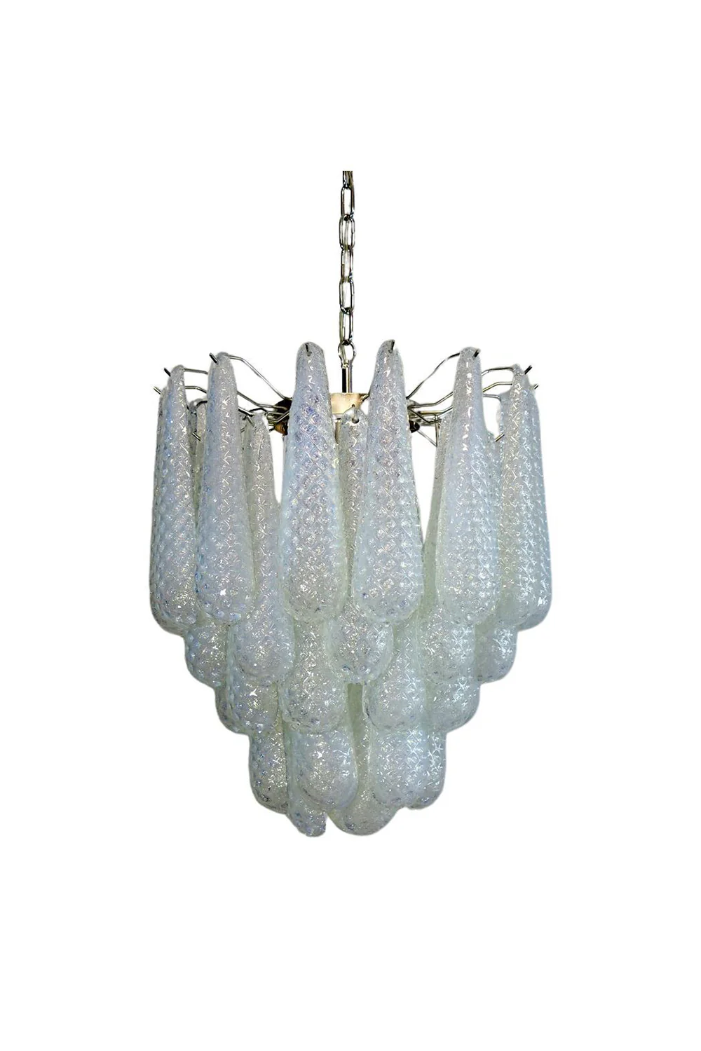 Water Drop Petal Art Glass Chandelier
