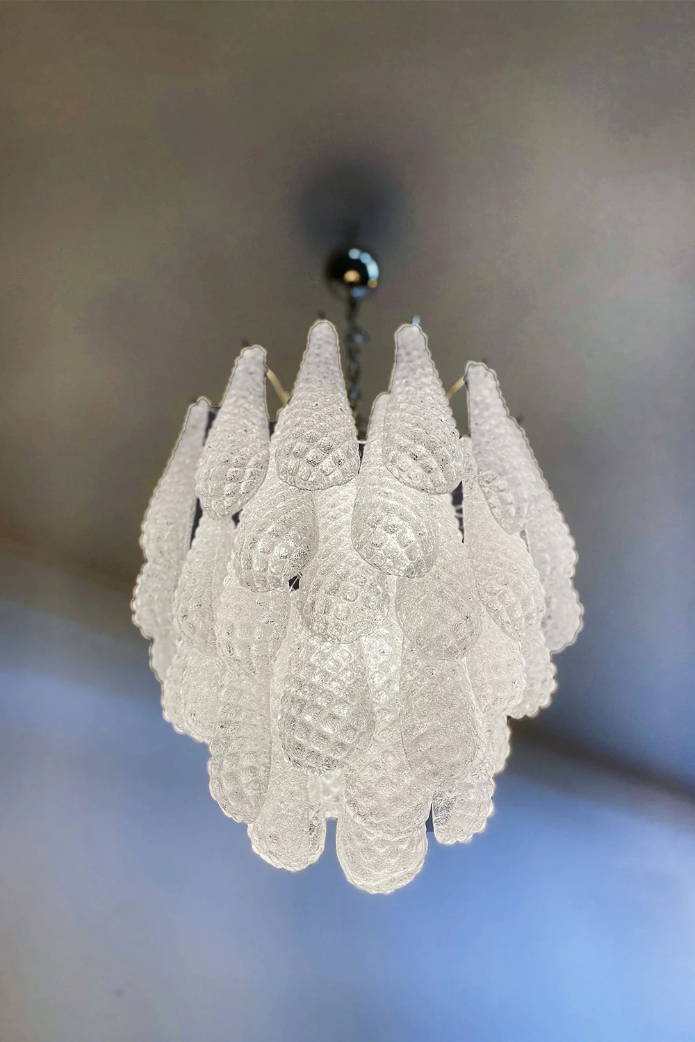 Water Drop Petal Art Glass Chandelier - Image 10