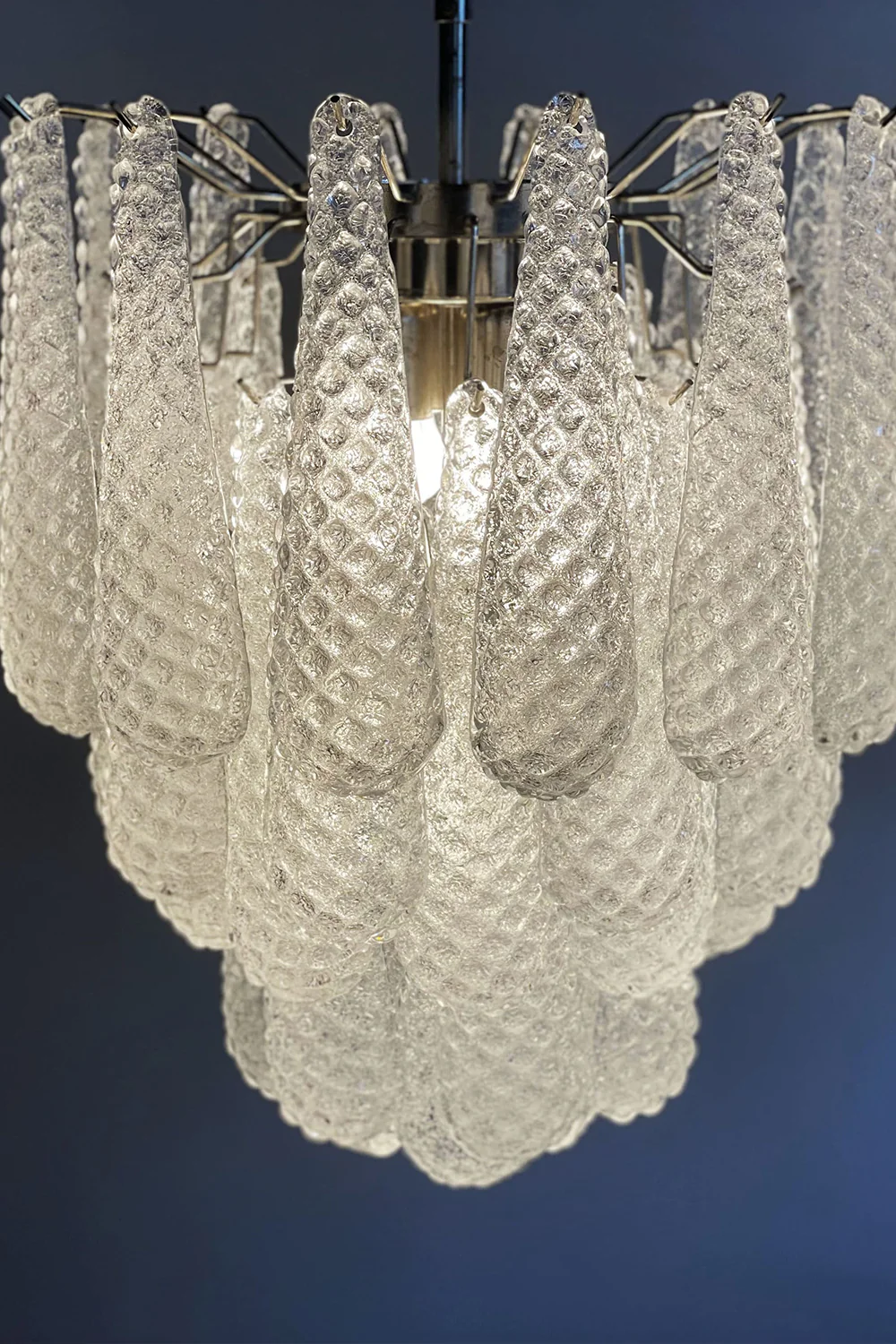 Water Drop Petal Art Glass Chandelier - Image 16