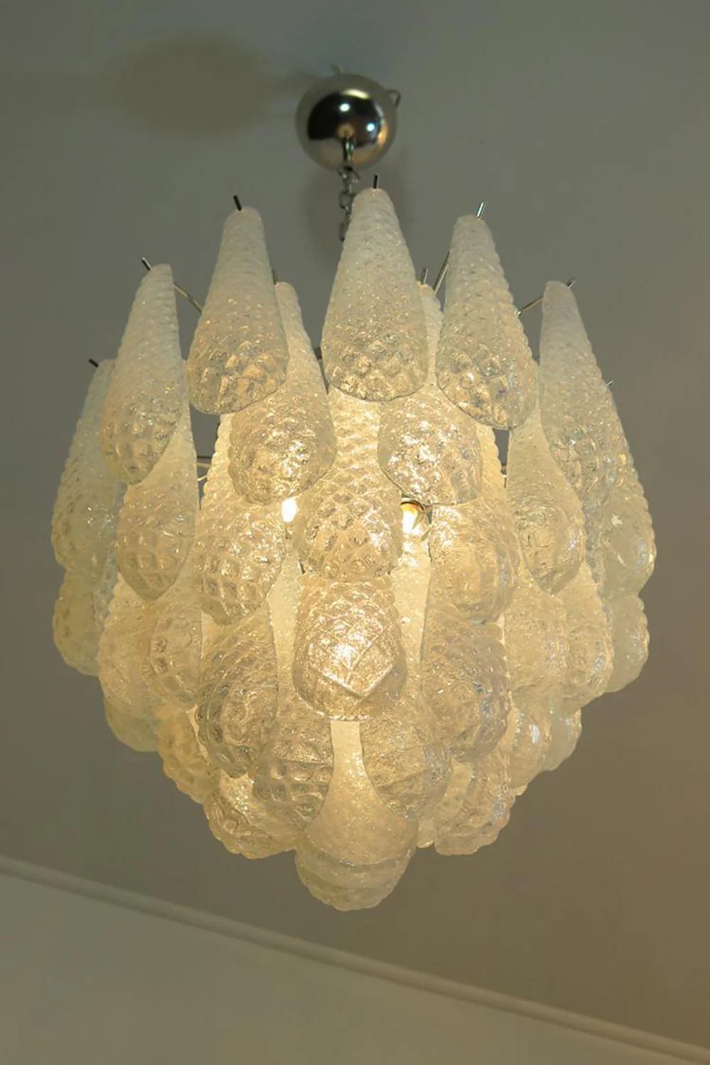 Water Drop Petal Art Glass Chandelier - Image 25