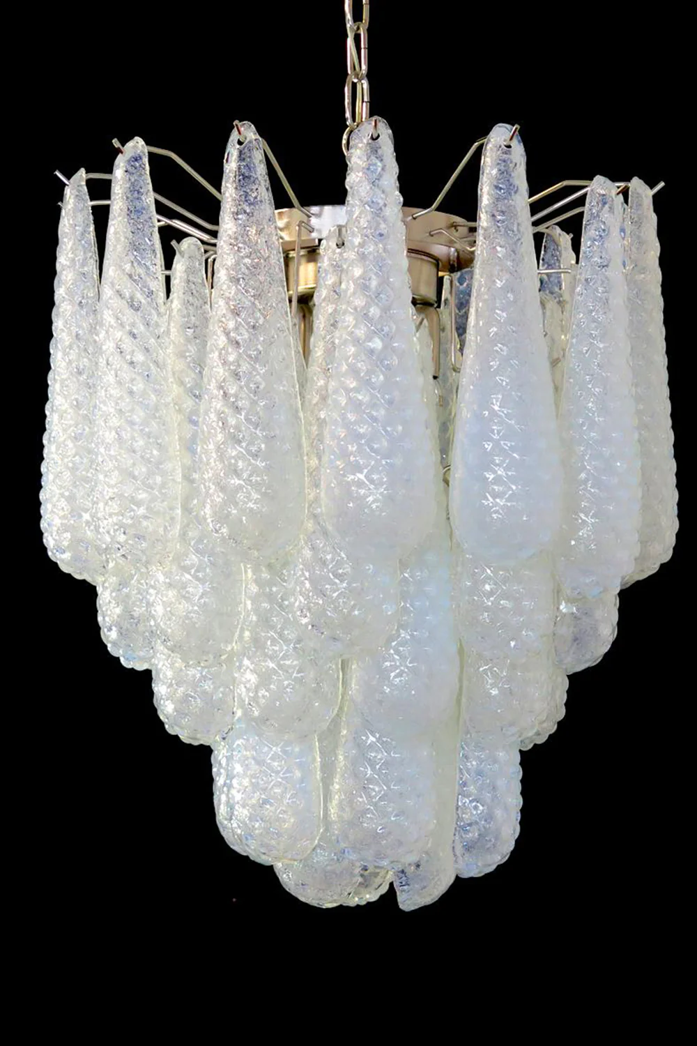 Water Drop Petal Art Glass Chandelier - Image 26