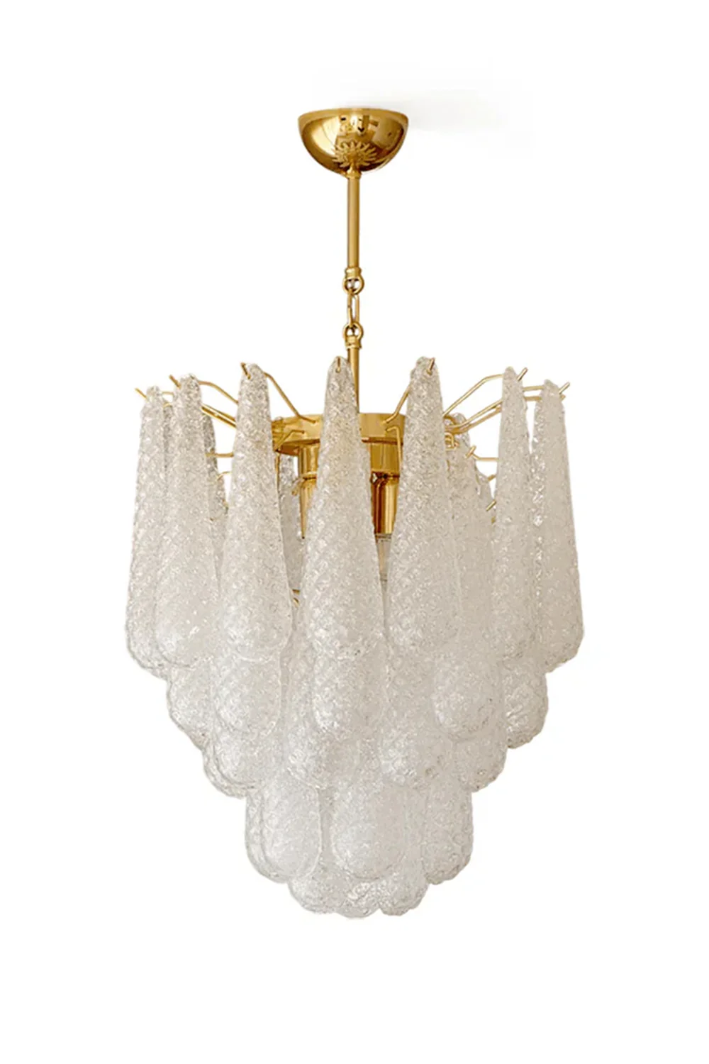 Water Drop Petal Art Glass Chandelier - Image 30