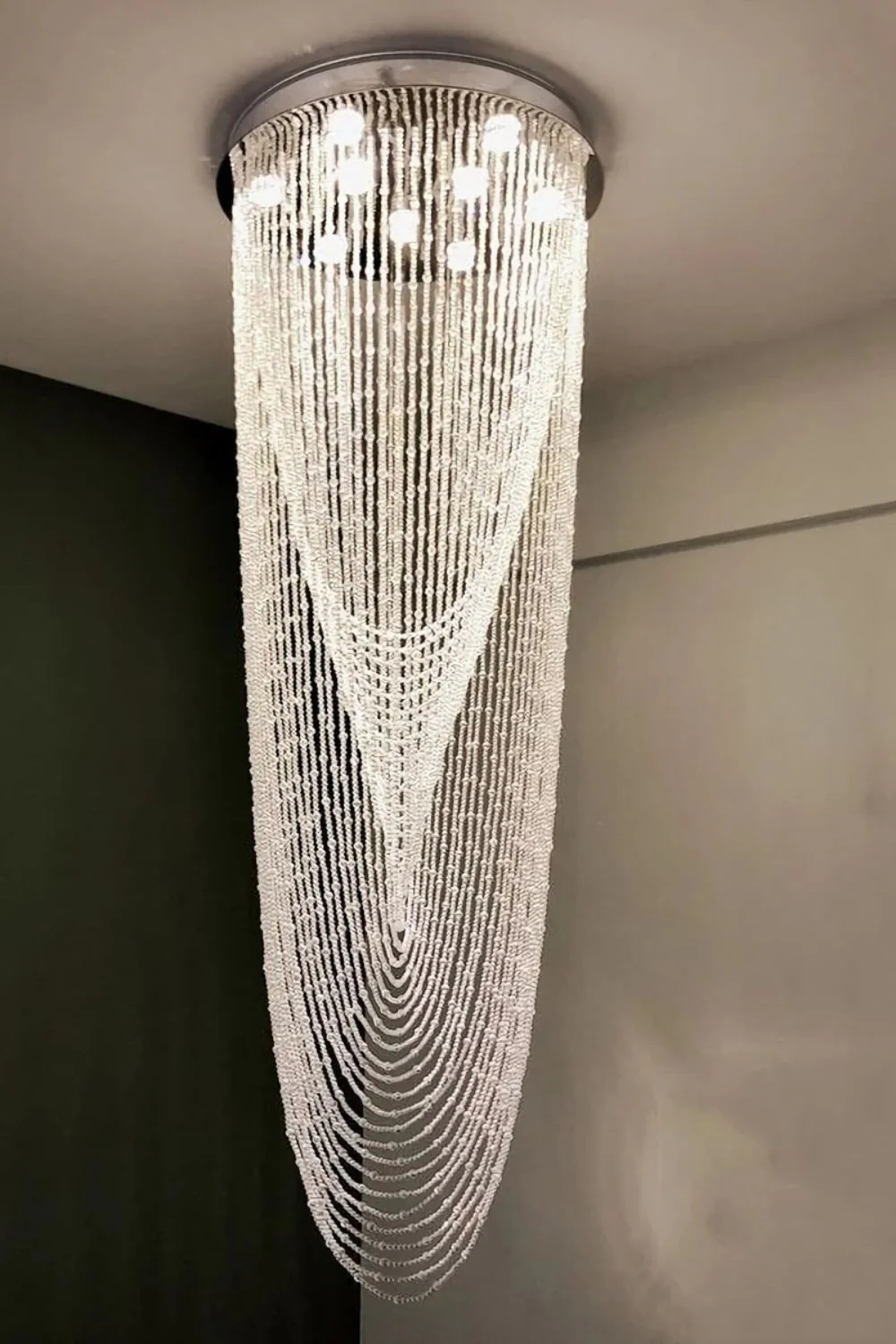 Waterfall Beaded Curtain Crystal Chandelier - Image 13