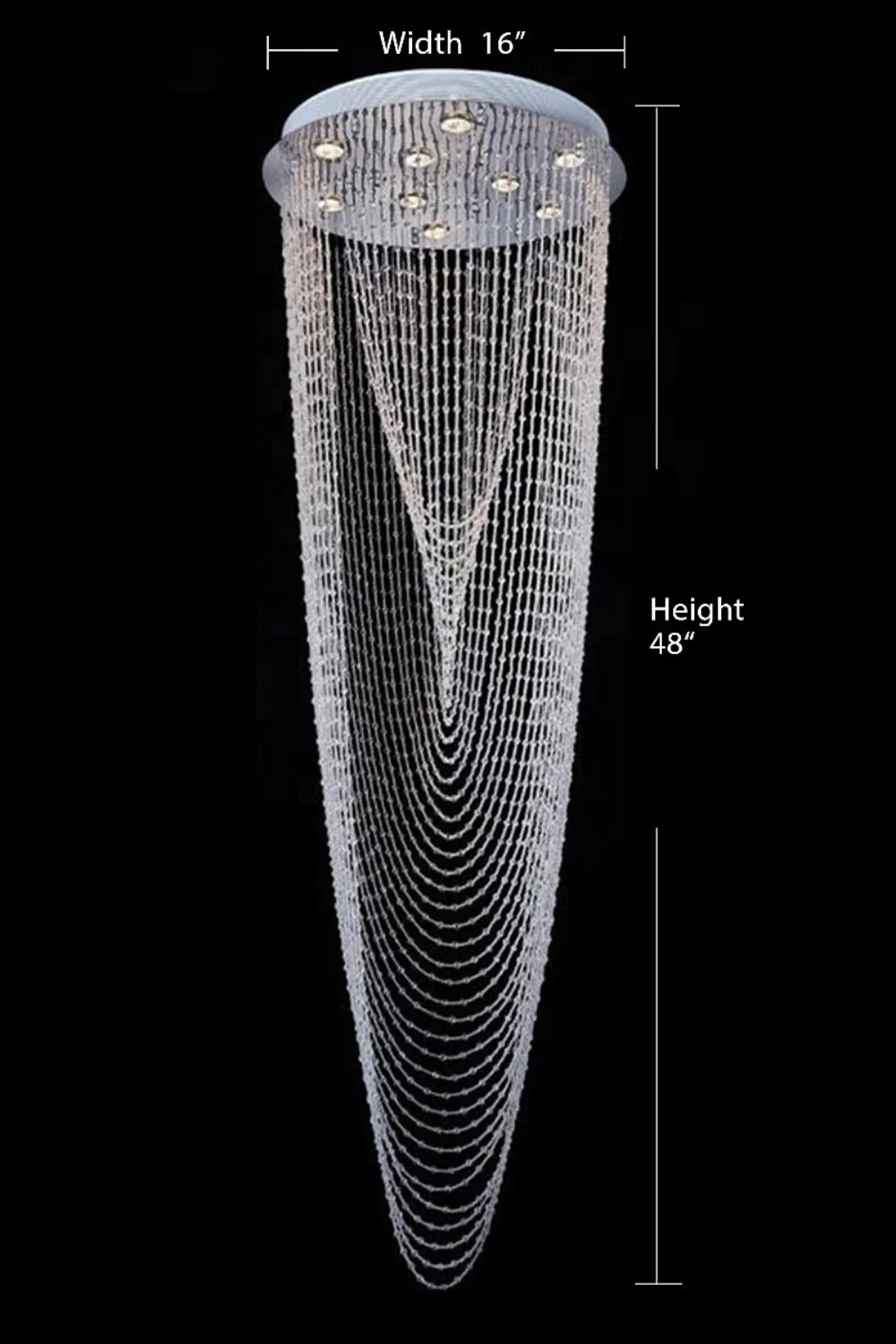 Waterfall Beaded Curtain Crystal Chandelier - Image 18