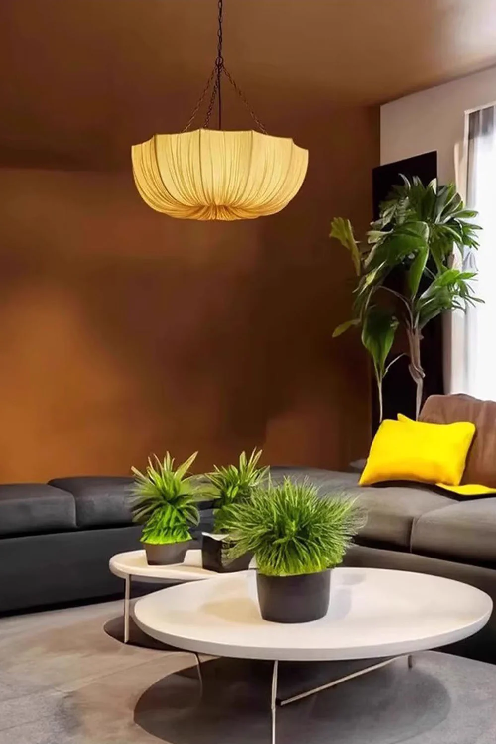 Wave Pleated Fabric Chandelier - Image 3
