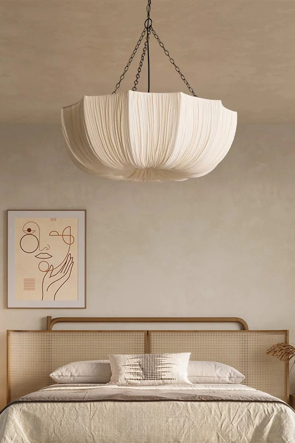 Wave Pleated Fabric Chandelier - Image 7
