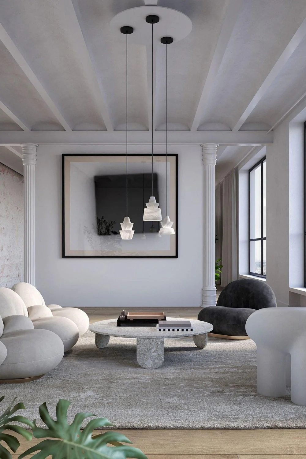 White Alabaster Pendant Light - Image 10