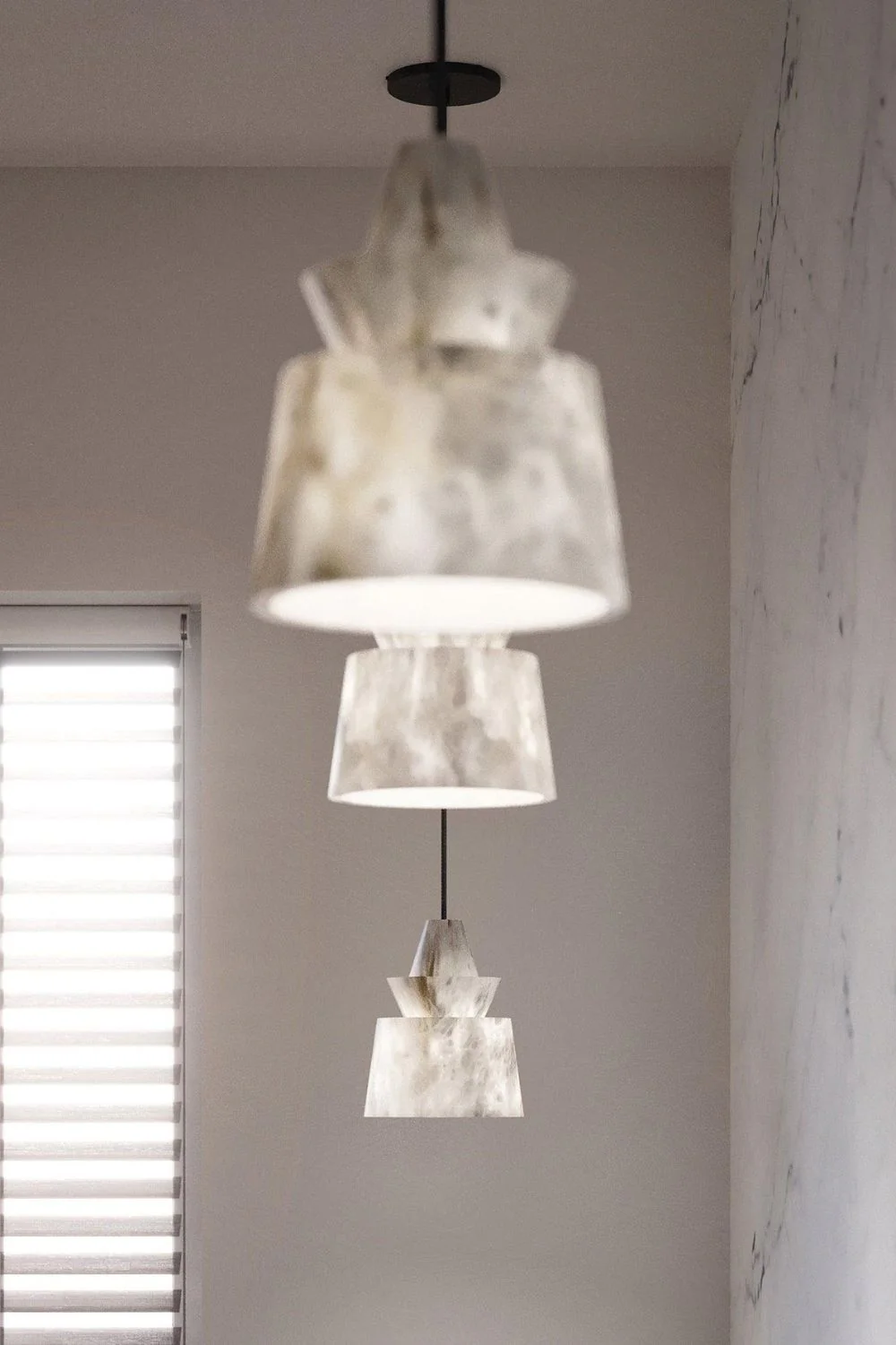 White Alabaster Pendant Light - Image 4