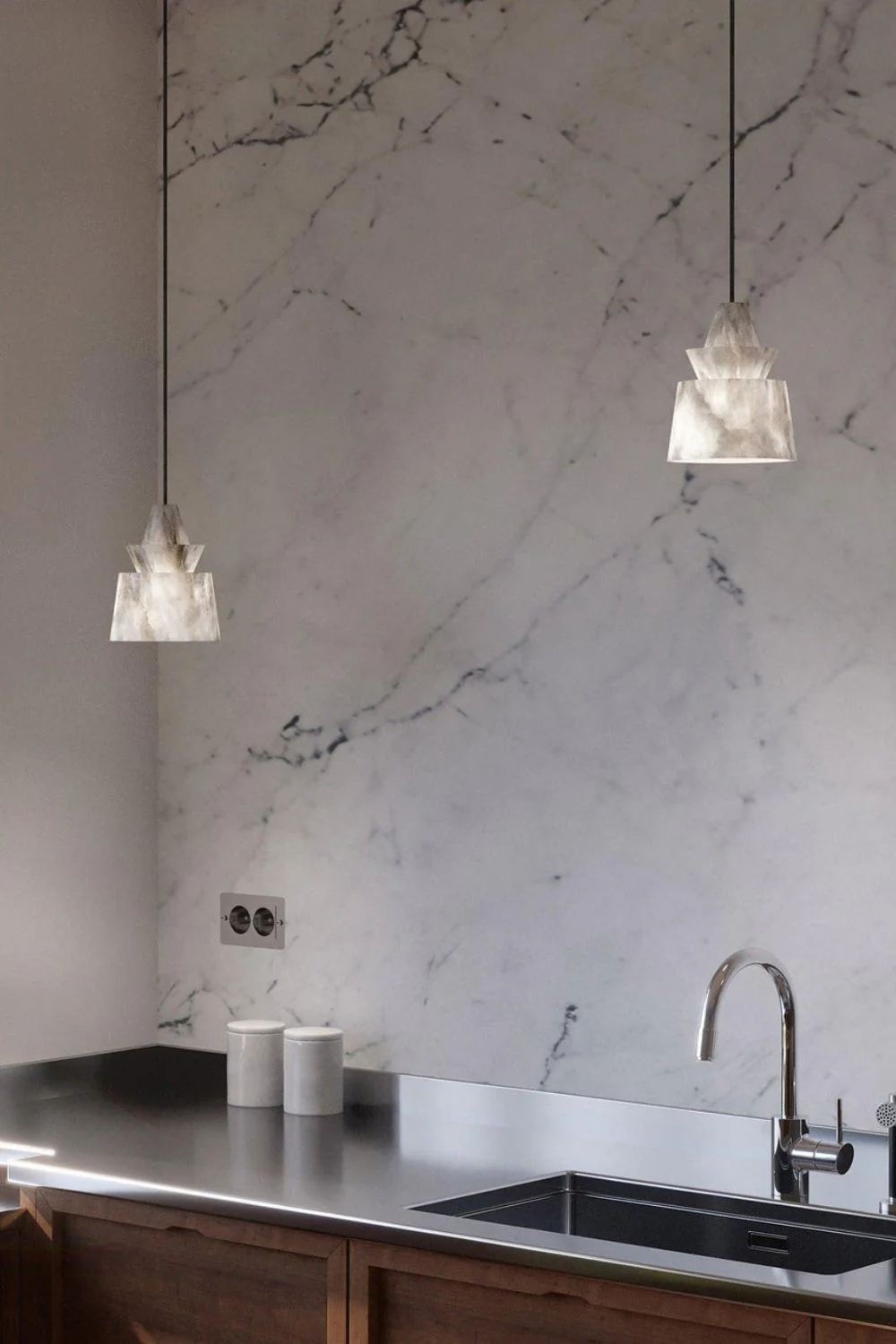 White Alabaster Pendant Light - Image 5