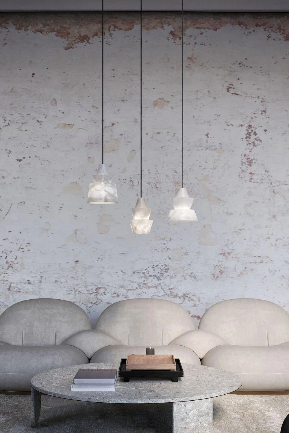 White Alabaster Pendant Light - Image 7
